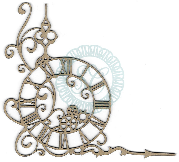 Steampunk Corner Clock | Laser-Cut Chipboard
