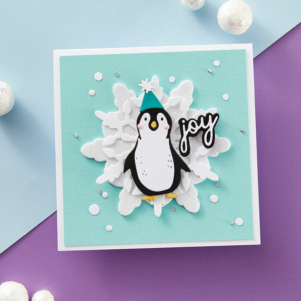 Playful Penguins Etched Dies | Simon Hurley's Let it Snow