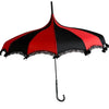Red & Black Boutique Pagoda Umbrella with Lace and Bows