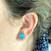 Turquoise Vintage Book Cover Post Earrings