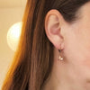 Light Rose Vintage Glass Rhinestone Earrings