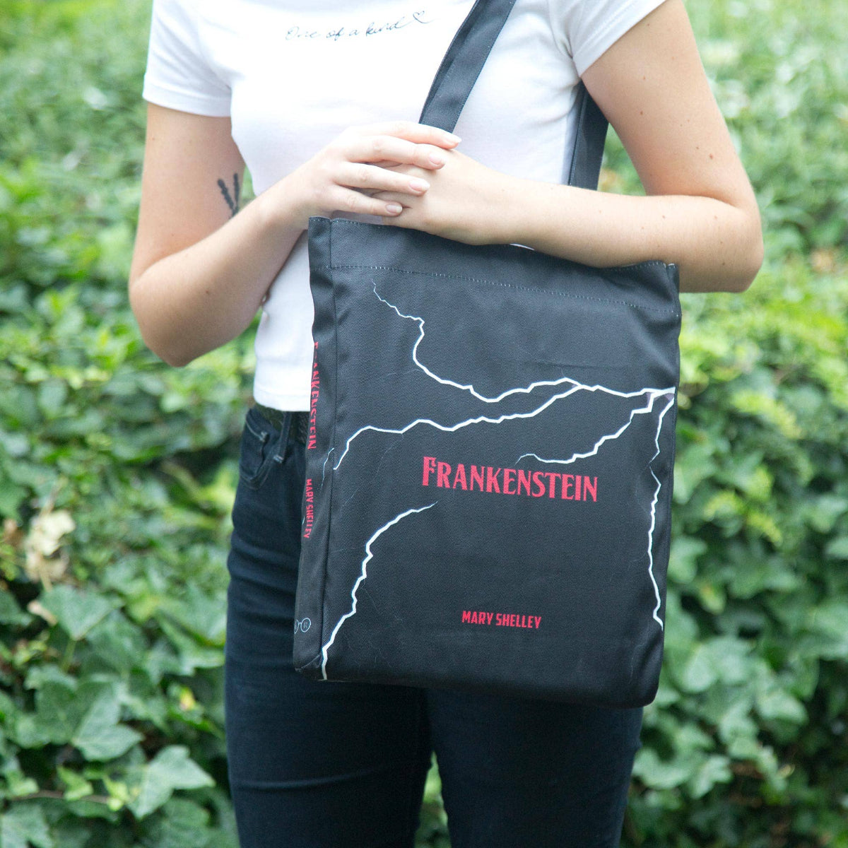 Frankenstein Book Art Tote Bag