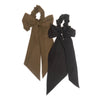 Moss + Black Crepe Scarf Scrunchie Set