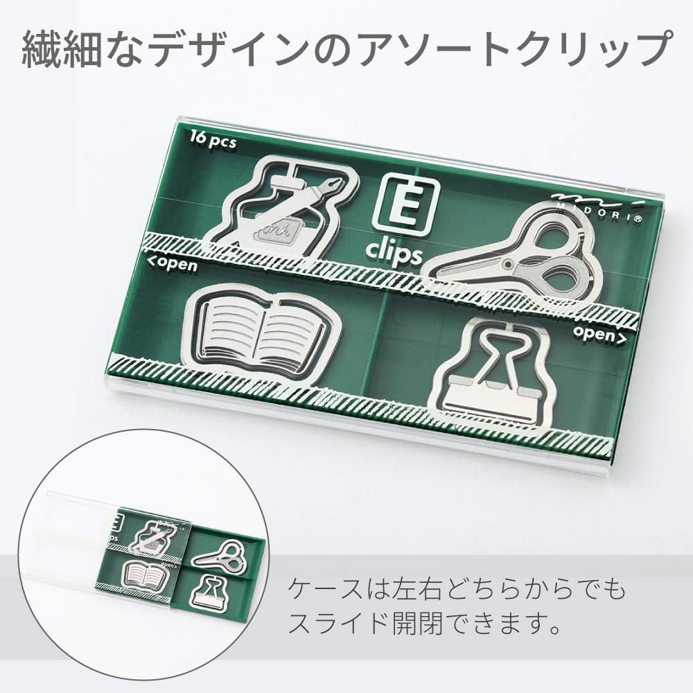 Stationery Themed Etched Paper Clips | Midori