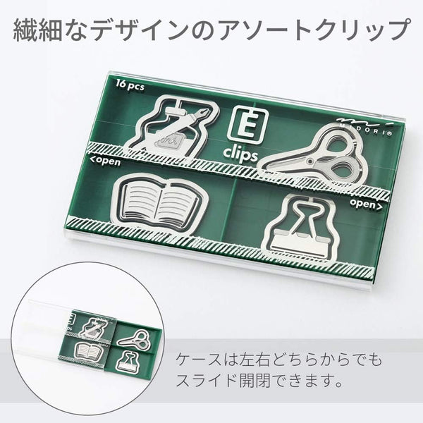 Stationery Themed Etched Paper Clips | Midori