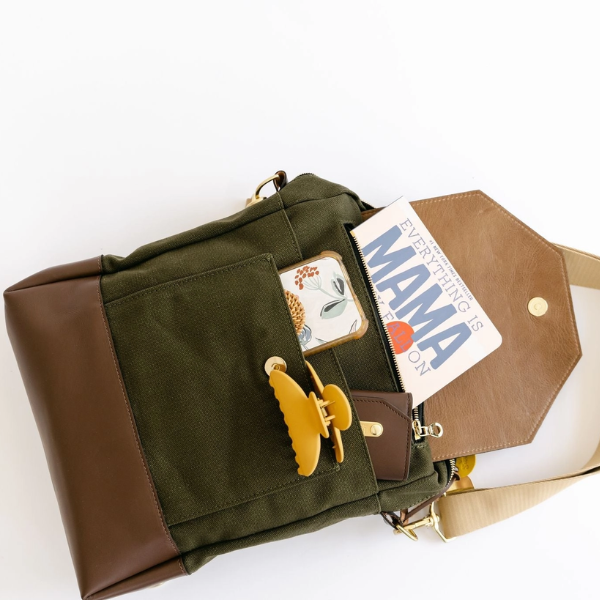 Corbin Signature Fatigue Canvas + Brown Leather {clearance}