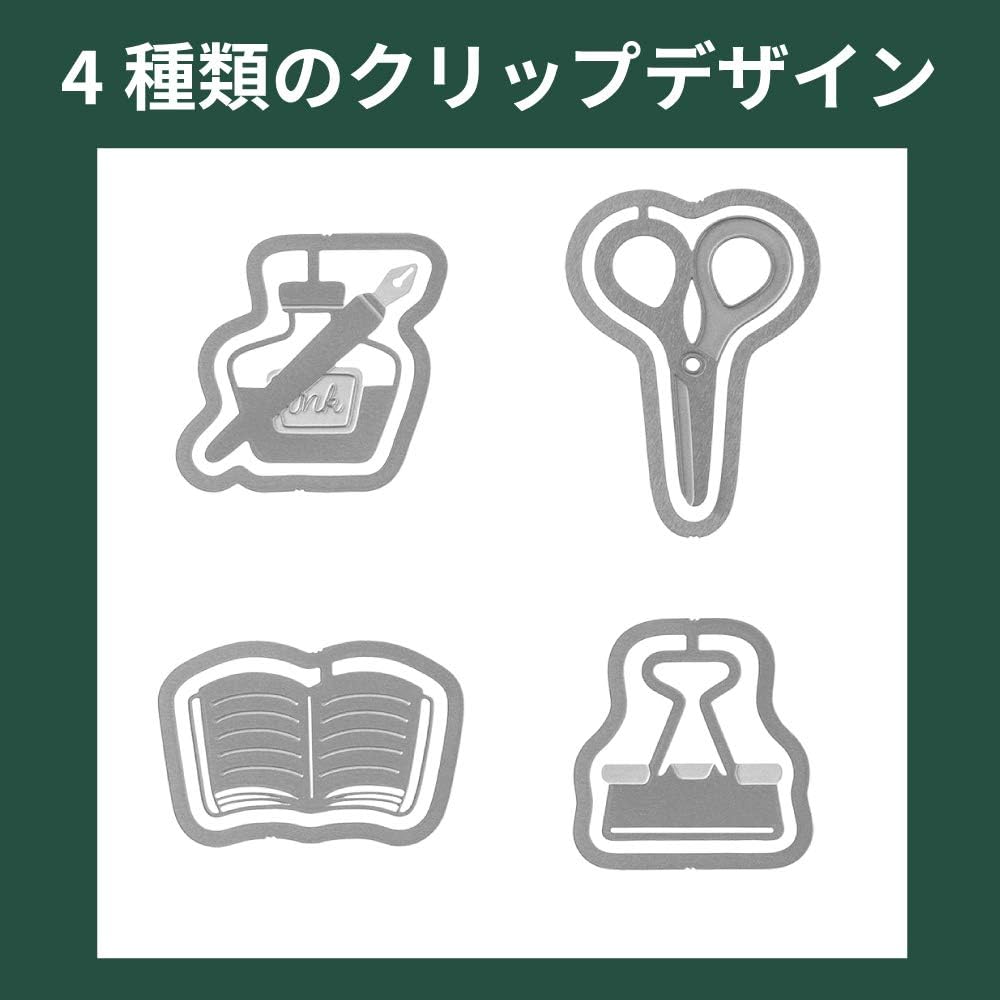 Stationery Themed Etched Paper Clips | Midori