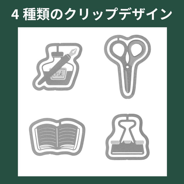 Stationery Themed Etched Paper Clips | Midori