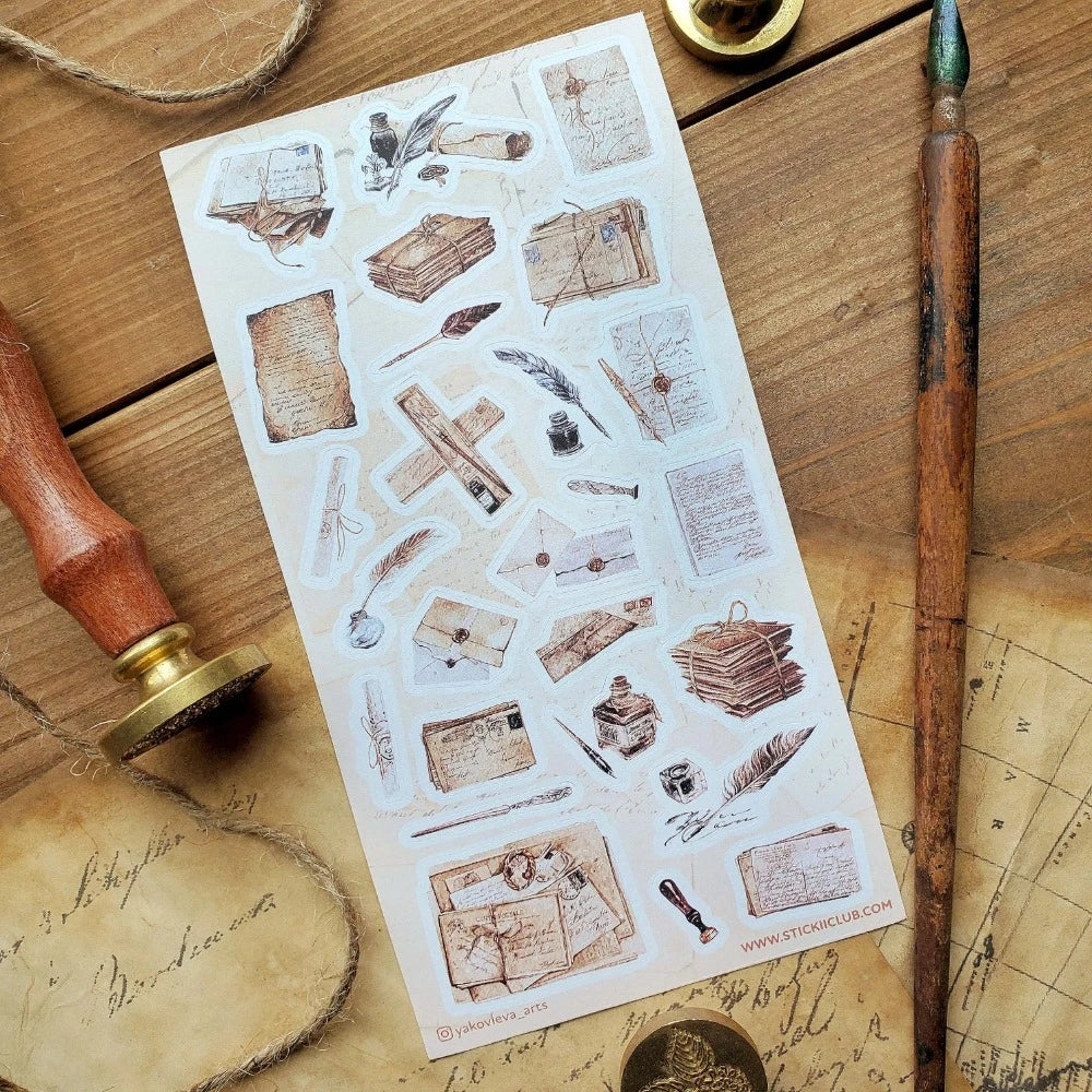 Feuille d’autocollants de correspondance classique