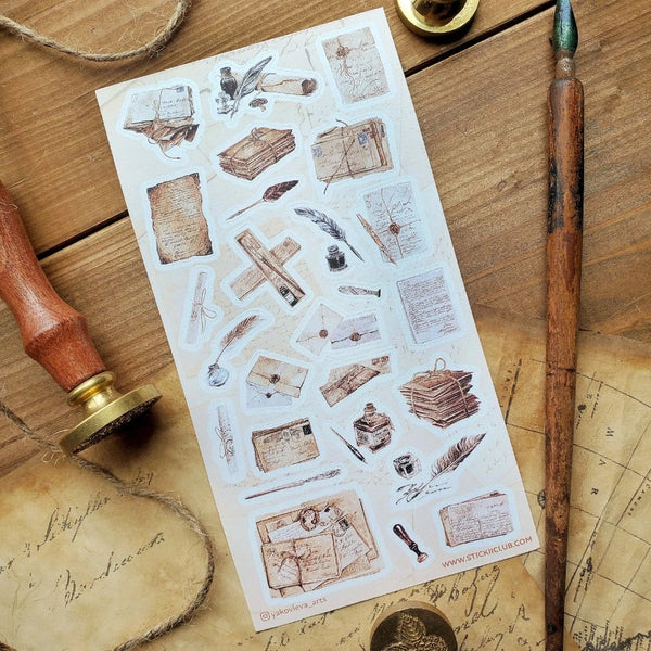 Feuille d’autocollants de correspondance classique
