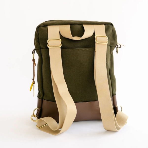 Corbin Signature Fatigue Canvas + Brown Leather {clearance}