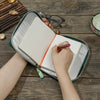 Black Vegan Leather Zippered Portfolio Ruled Notebook