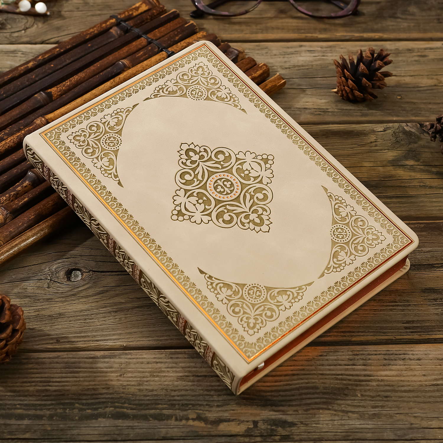 Apricot Antiqued Vegan Leather Journal