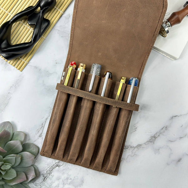 Leather 6-Pen Case