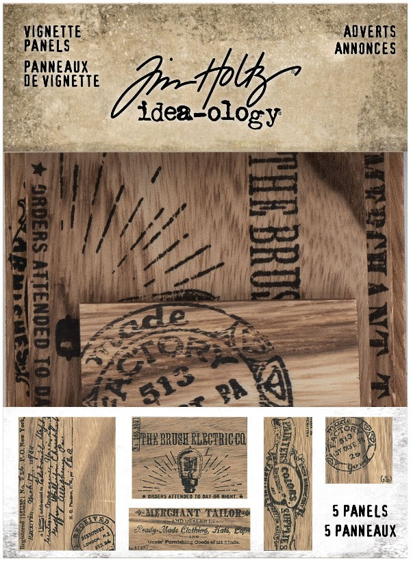 Panneaux de vignettes publicitaires en bois | idée-ologie