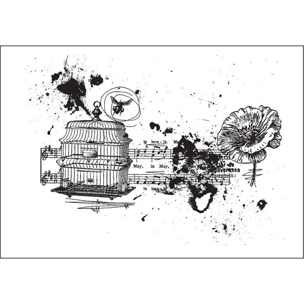 Treasured Memories 8 Mixed Media Cling Stamp