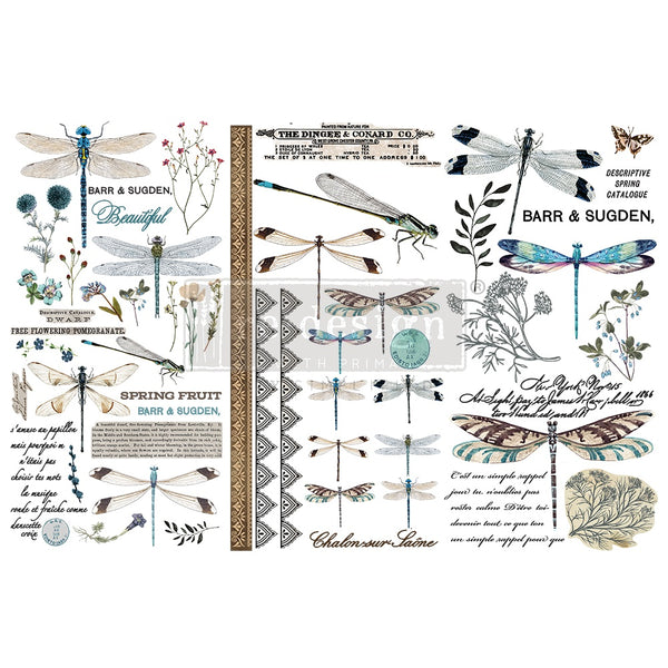 Spring Dragonfly 6x12 Décor Transfers {6"x x12"} {Re-Design}