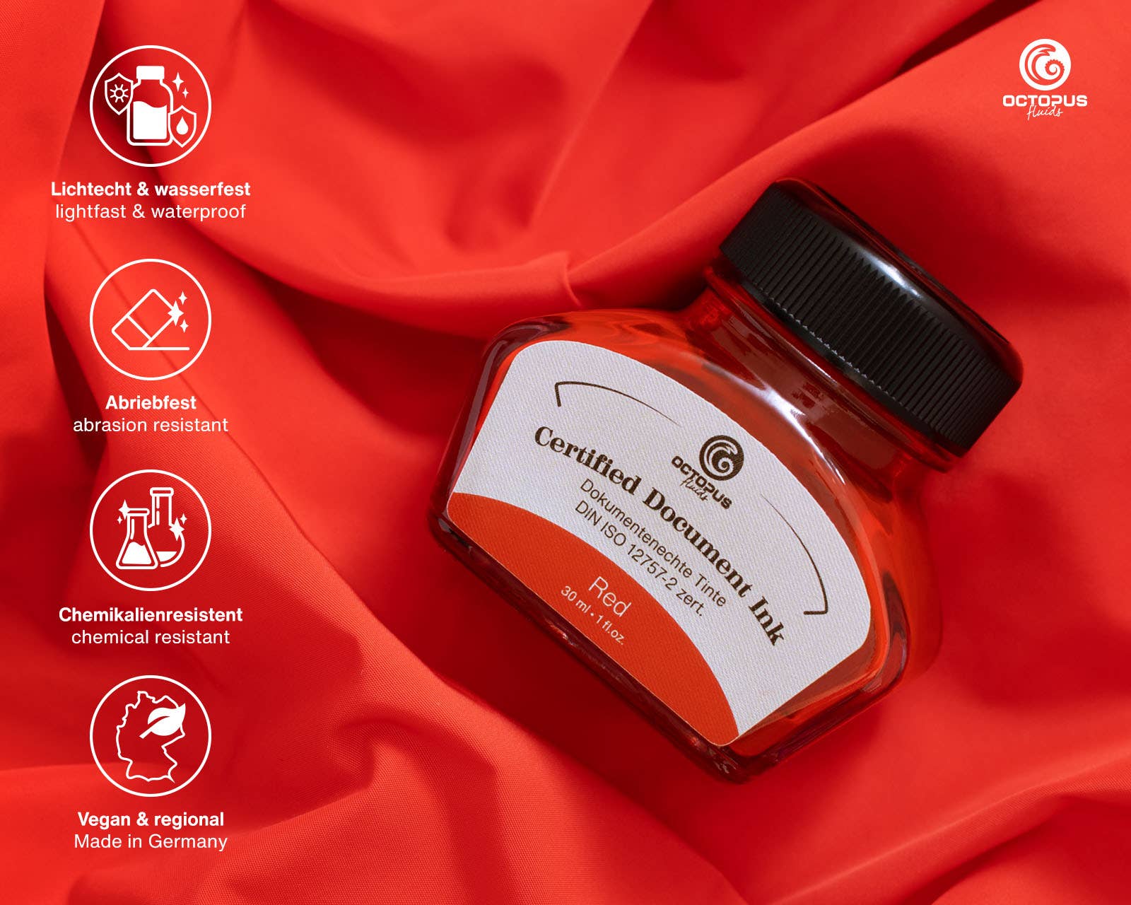 Red Certified Document Ink