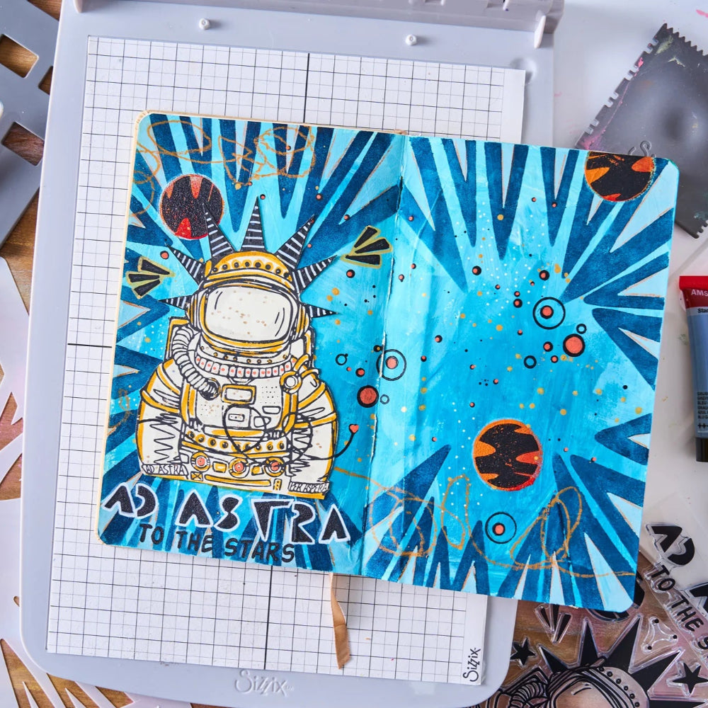 Ad Astra A6 Stamp + A5 Stencil Set | Cat Kerr