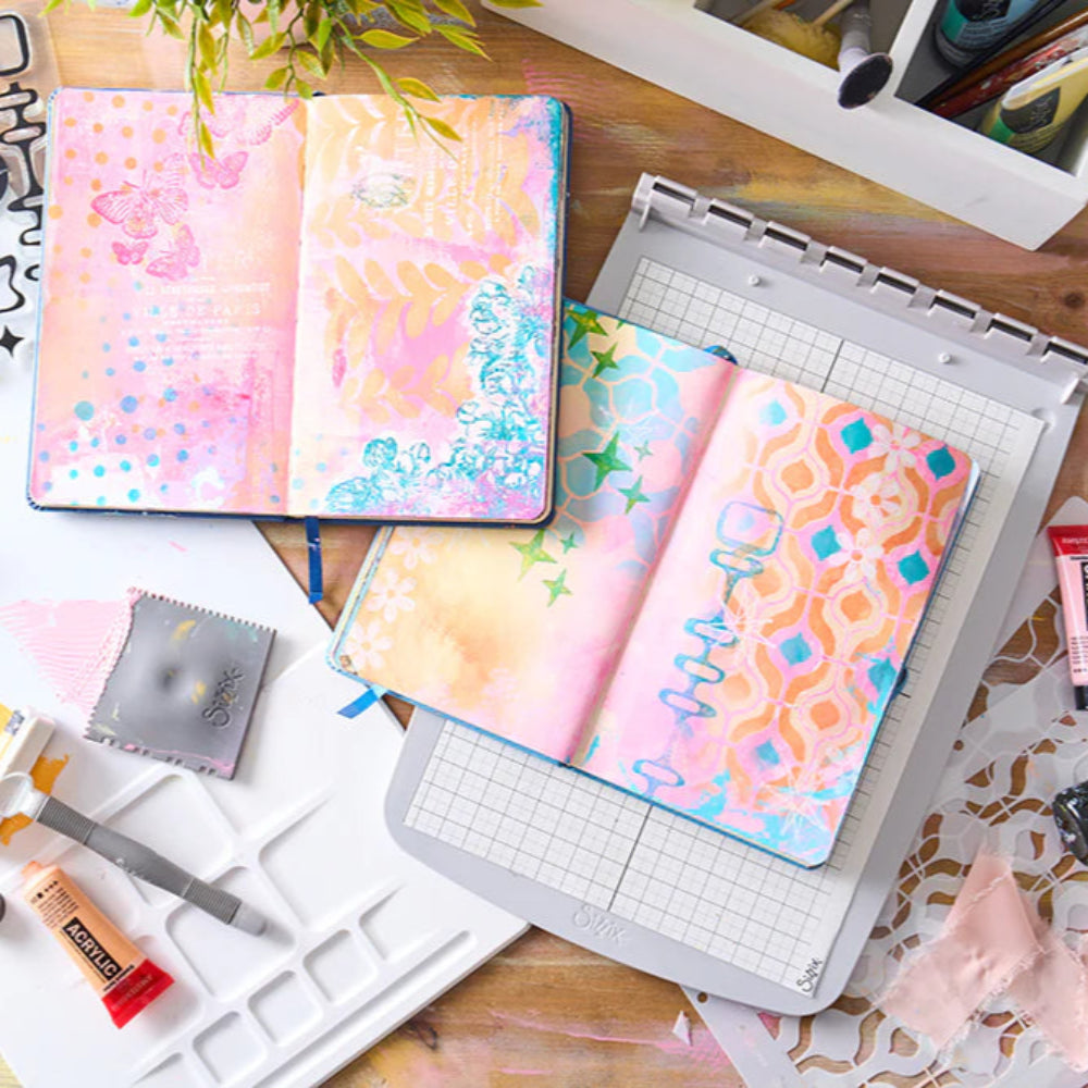 Retro A6 Stamp + A5 Stencil Set | Vic Hollins