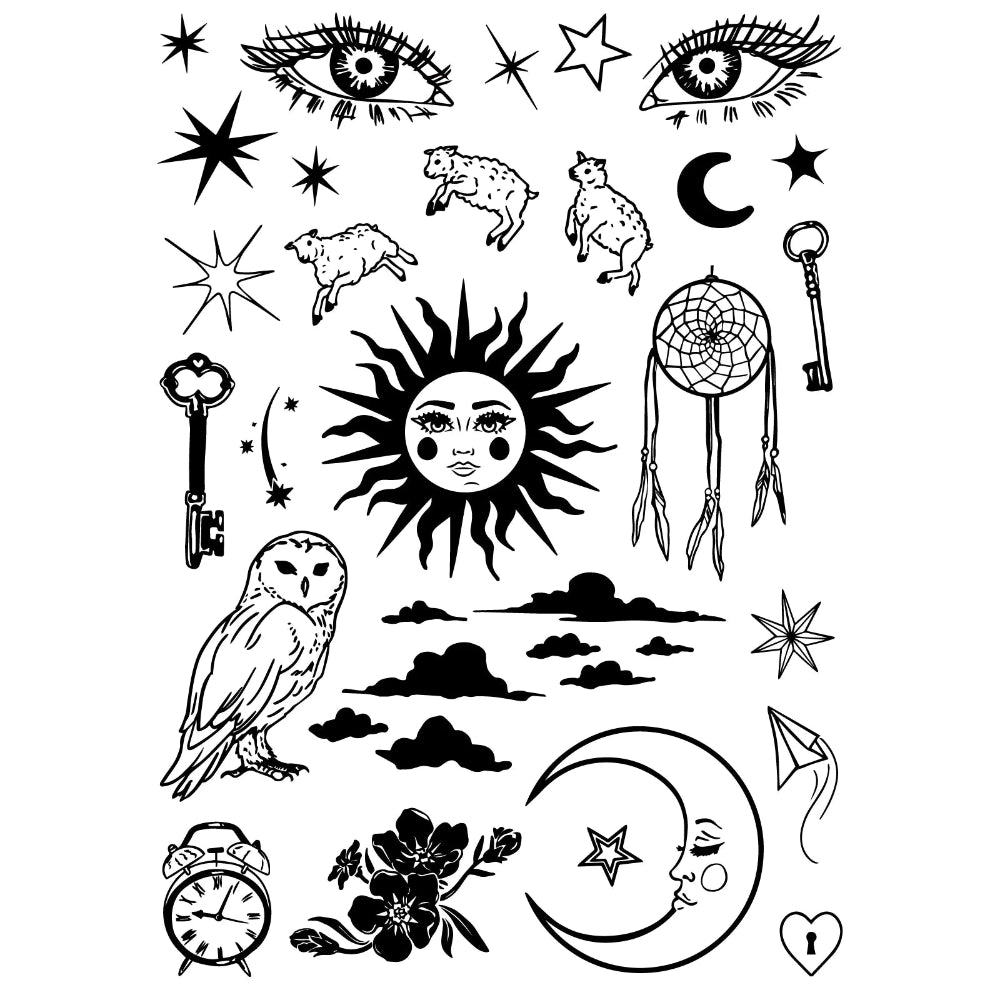 Dreamscape A6 Stamp + A5 Stencil Set | Vic Hollins