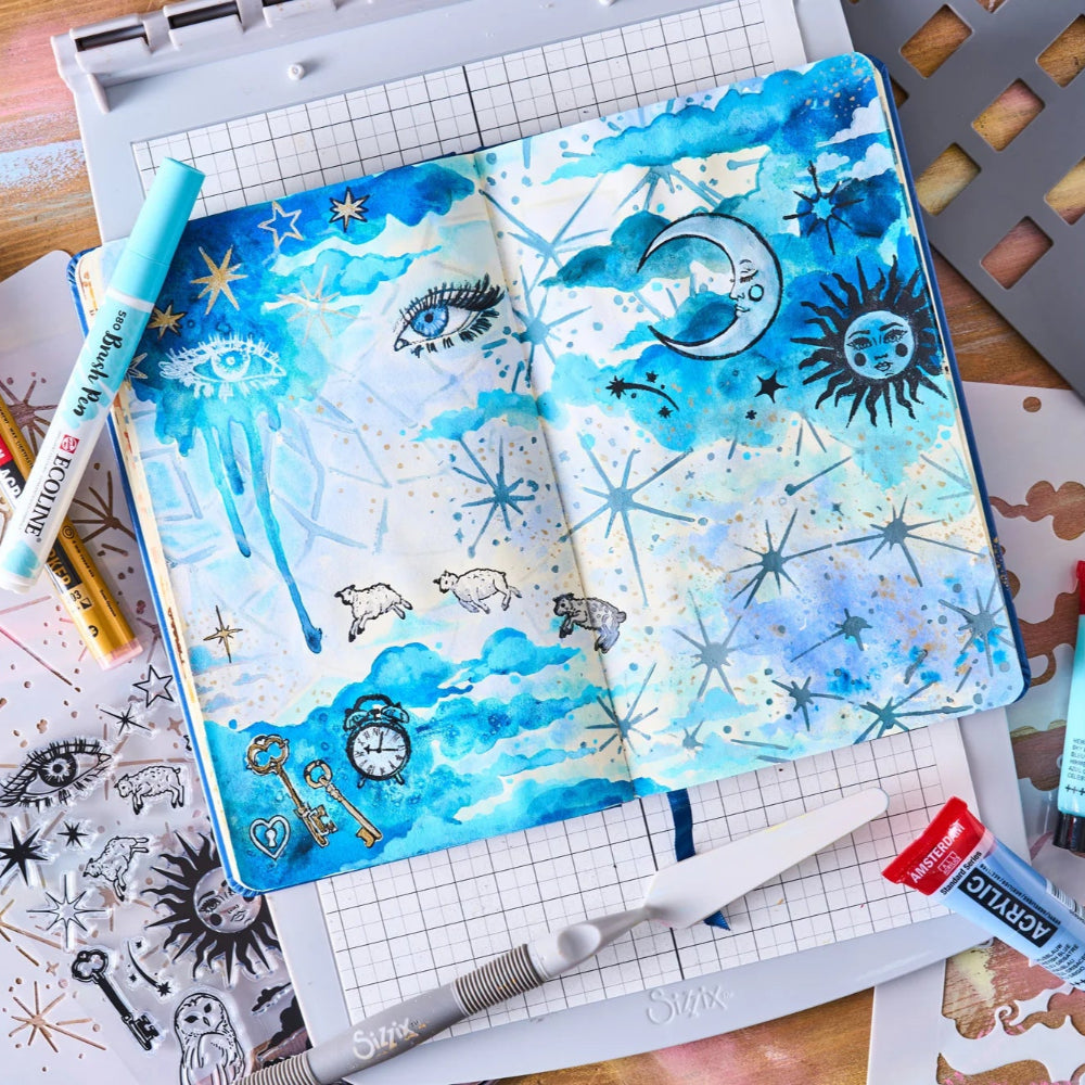 Dreamscape A6 Stamp + A5 Stencil Set | Vic Hollins