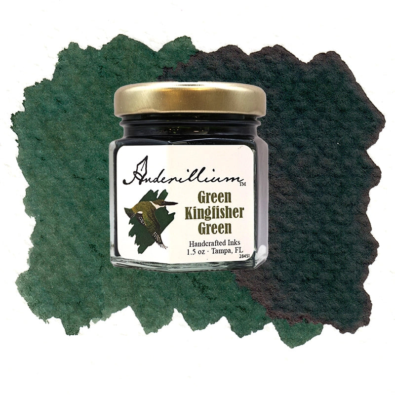 Encre verte de martin-pêcheur vert