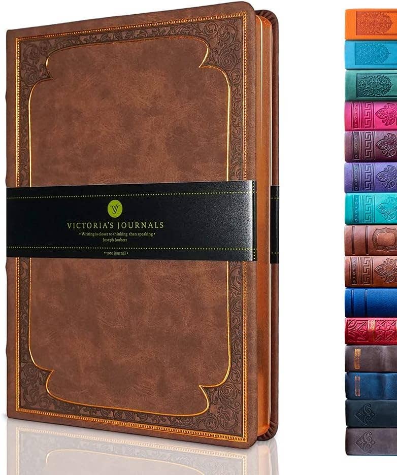 Matte Brown Classic Style Ruled Journal