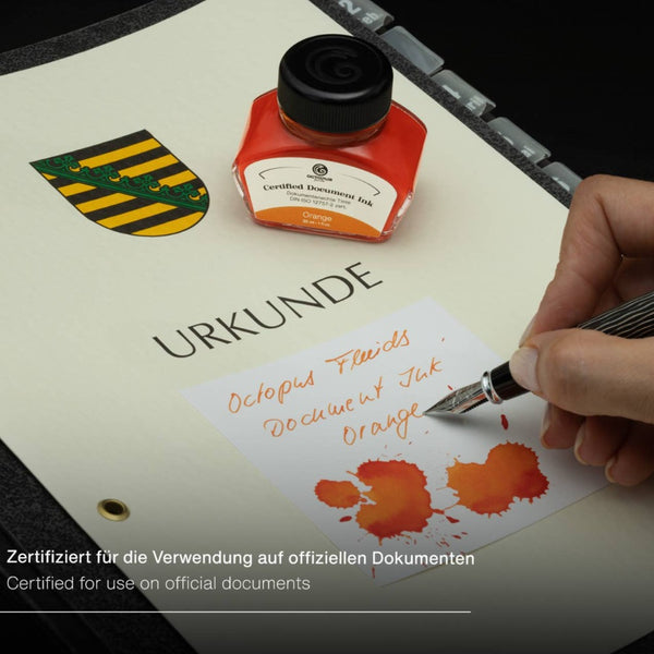 Orange Certified Document Ink