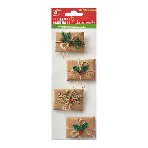 Wrapped Christmas Sticker Embellishment