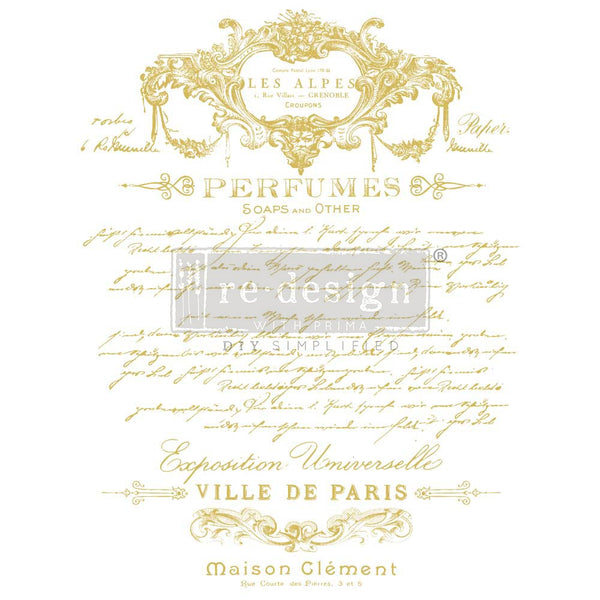 Perfume Notes {Gold Foil} Kacha® Décor Transfers {Re-Design}