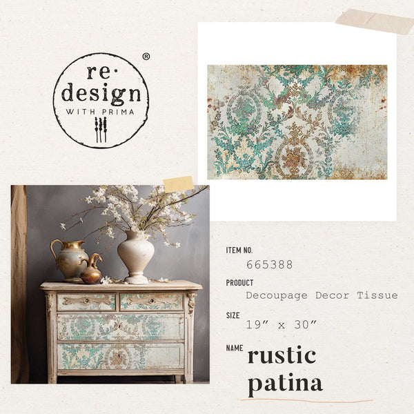 Rustic Patina Decoupage Décor Tissue {Re-Design}