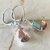 Light Amethyst AB Vintage Glass Rhinestone Earrings