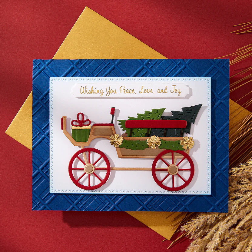 Christmas Horse-Drawn Wagon Etched Dies | Country Christmas Collection