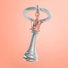 My King/My Queen Metal Chess Piece Keychains