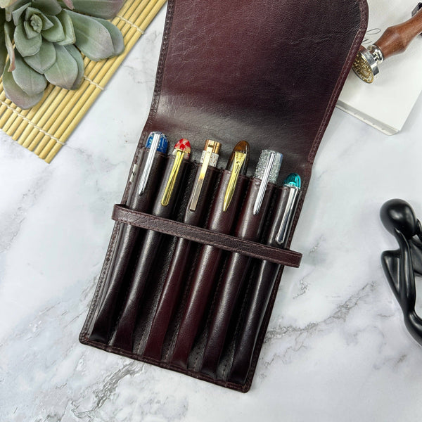 Leather 6-Pen Case