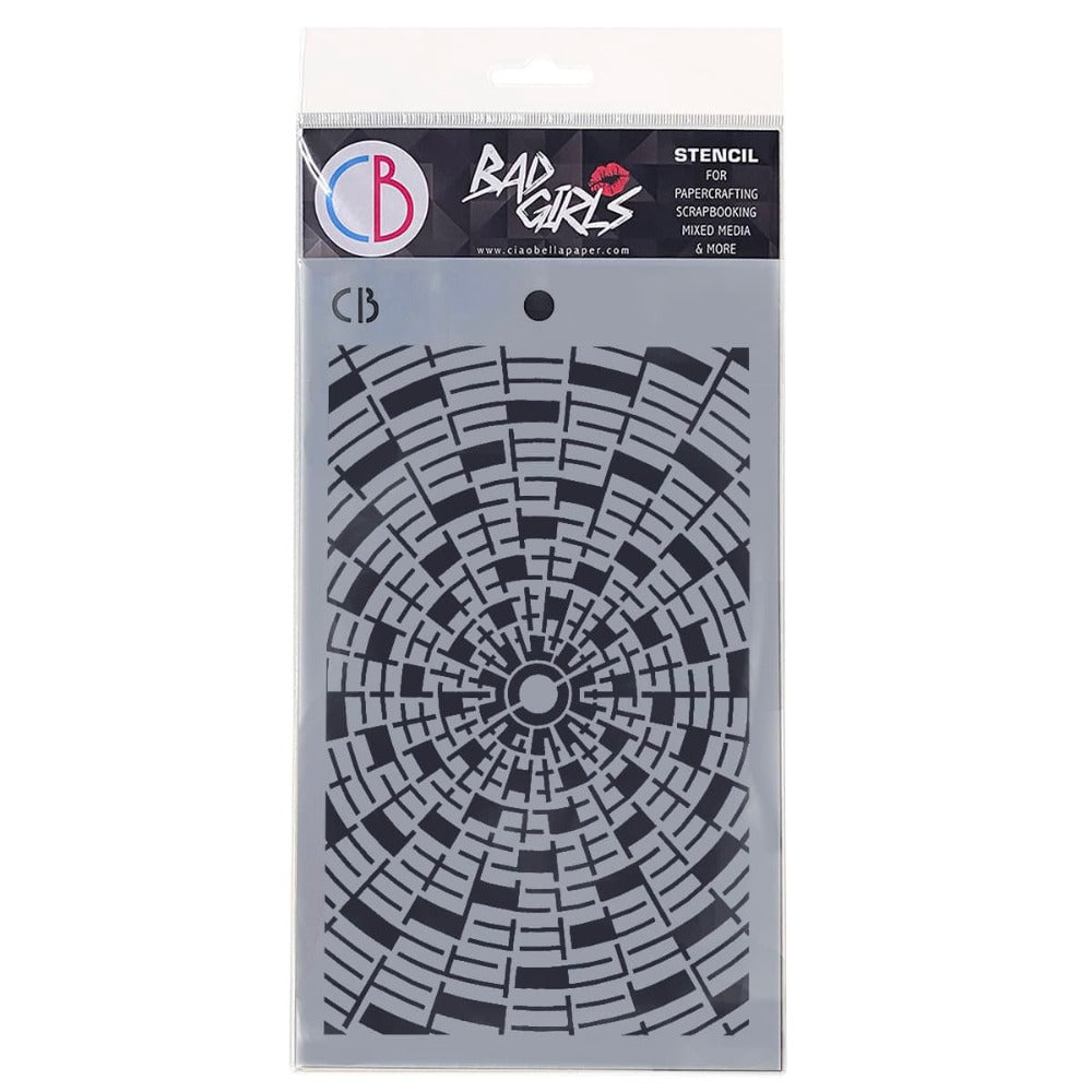 Concentric 5x8 Stencil | Bad Girls