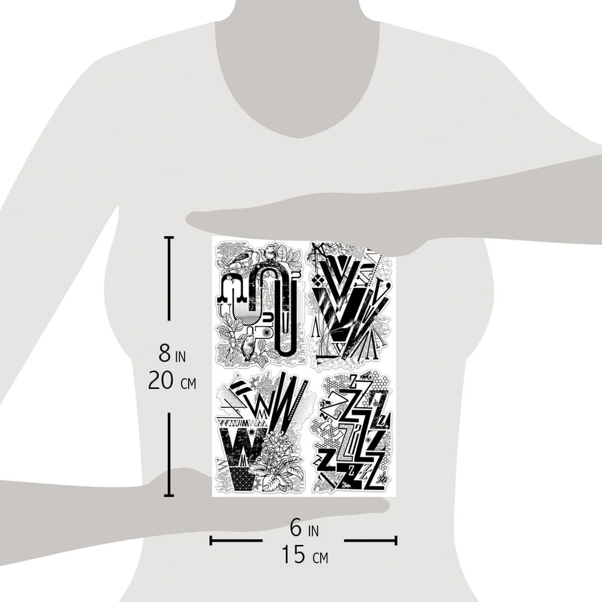 Design Letters 6x8 Clear Stamp Sets | Bad Girls