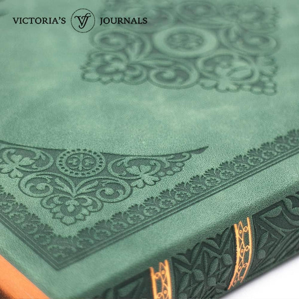 Dark Moss Renaissance Vegan Leather Journal Vegan Leather