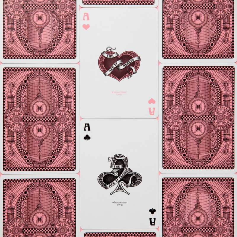 Pink Lepidopterist Playing Cards