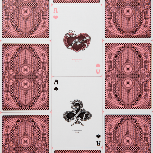 Pink Lepidopterist Playing Cards