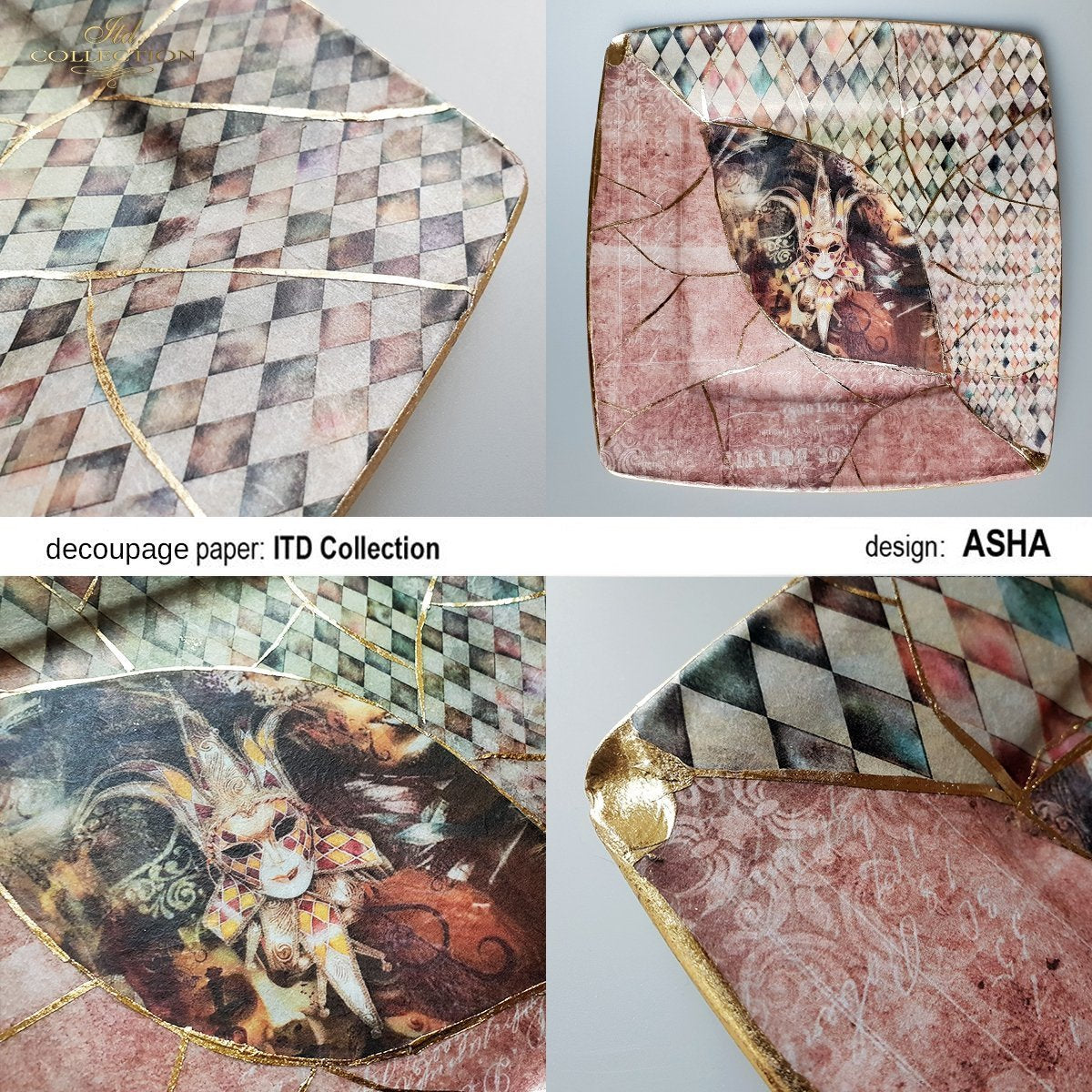 Harlequin Checks A4 Rice Paper