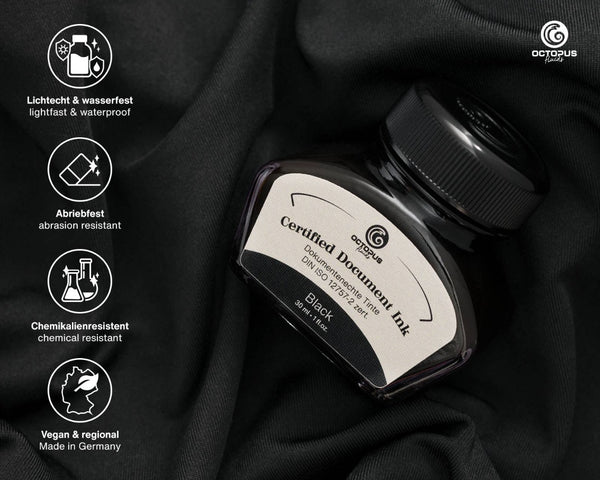 Black Certified Document Fountain Pen Ink