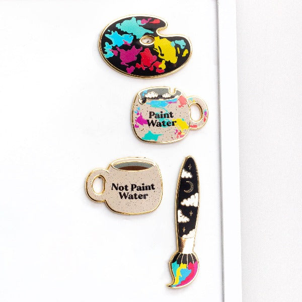 Paint Water/Not Paint Water Enamel Pin