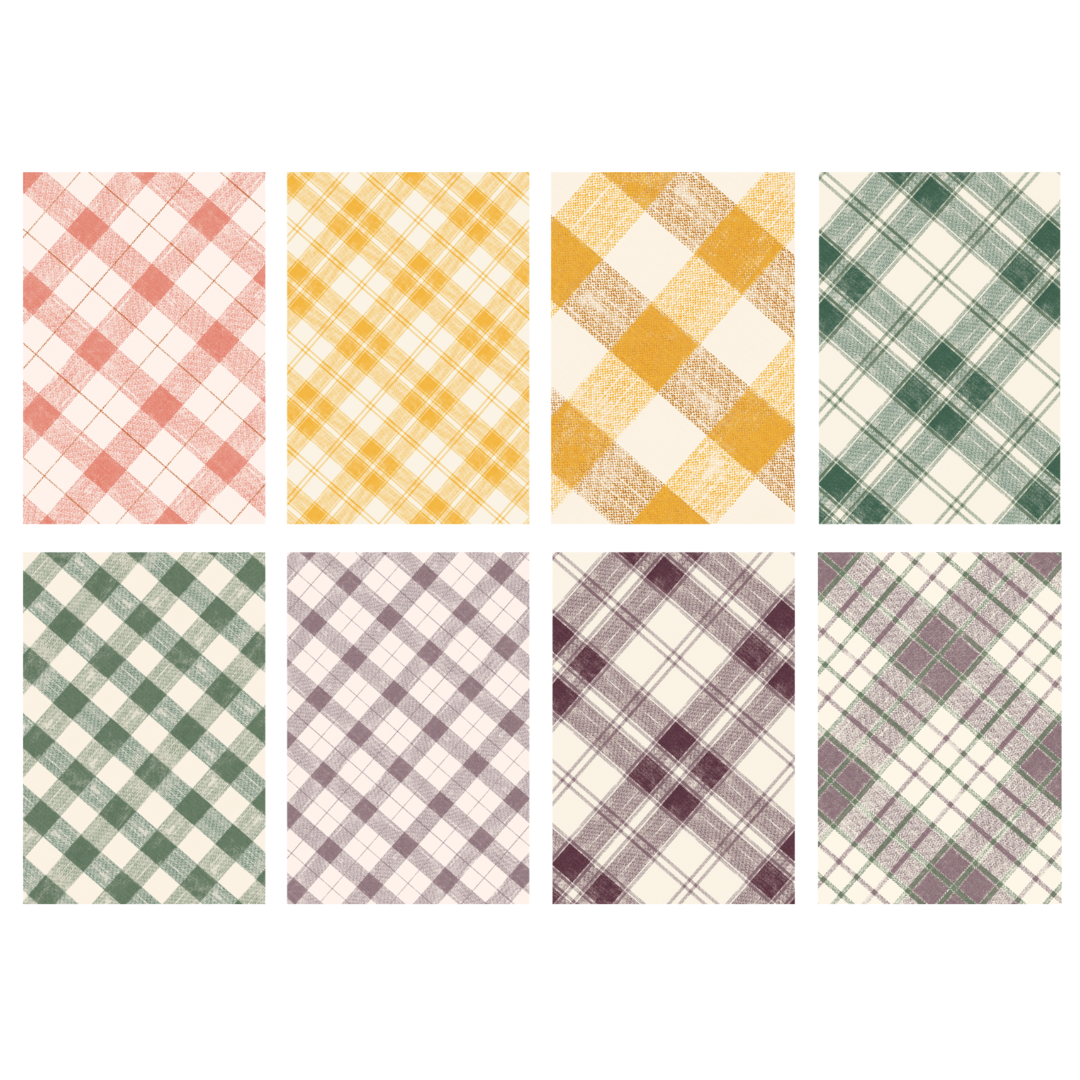 Ginger Snap Plaid 6x9 Single Sided Paper Pack {clearance}
