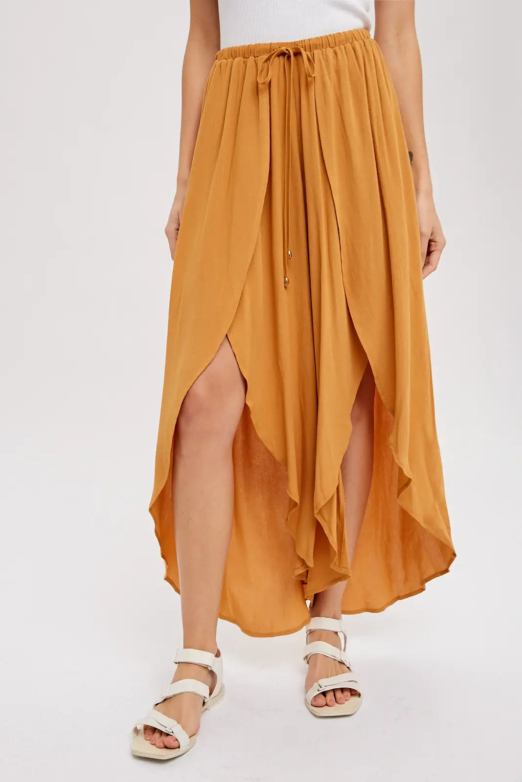 High-Slit Wrap Culottes {clearance}