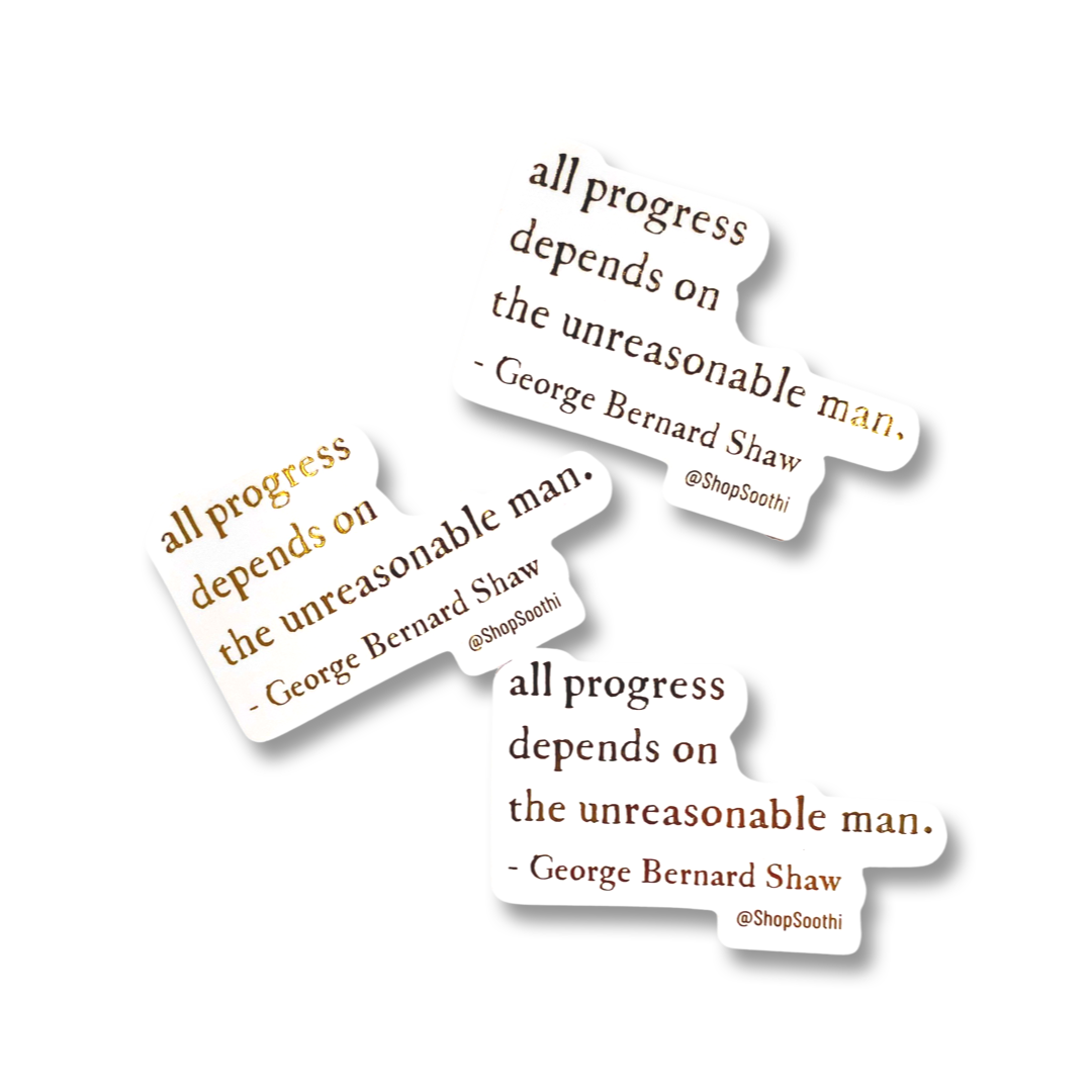 Unreasonable Man Clear Vinyl Sticker