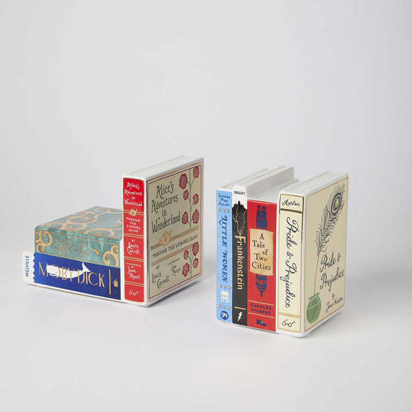 Bibliophile Ceramic Bookends