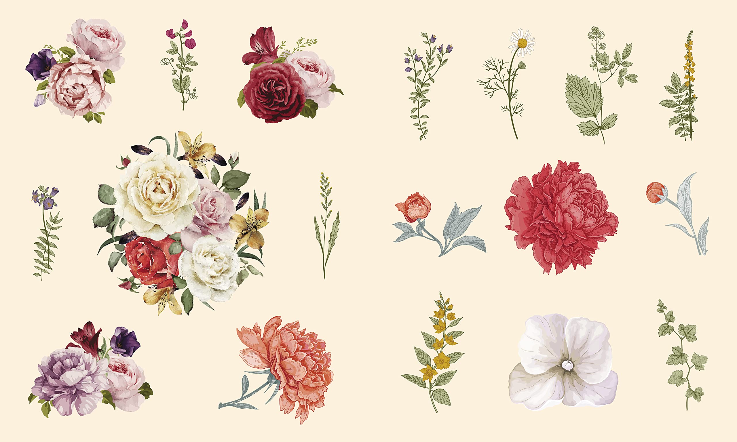 Livre de studio d’autocollants | Floral