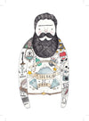 Beards Rock: 30 Deluxe Postcards {clearance}